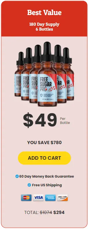 free sugar pro 6 bottles price
